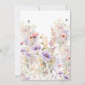 Wilde-Blumen-Geburtstag-Dankeskarten Einladung (Rückseite)