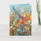 Wilde Blumen Geburtstag oder jeder Anlass benutzer Karte (Vorderseite)