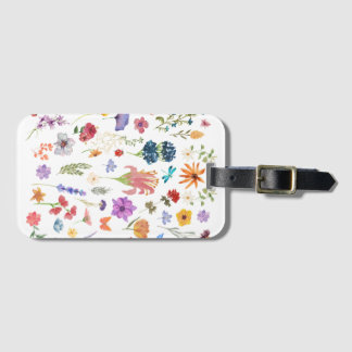 Wilde-Blumen-Gepäckanhänger | Reiseaccessoires Gepäckanhänger