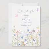Wilde Blumen Hochzeit Save The Date (Vorderseite)