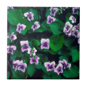 Wilde Blumen im Wald Fliese