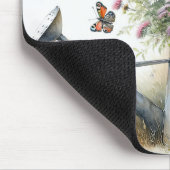 Wilde Blumen in Gießkanne Mousepad (Ecke)