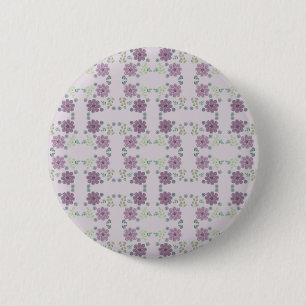 Wilde Blumen in Lavendel Button