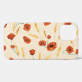 Wilde Blumen: leichtes Hintergrundmuster. Case-Mate iPhone Hülle (Rückseite (Horizontal))