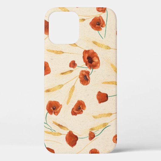 Wilde Blumen: leichtes Hintergrundmuster. Case-Mate iPhone Hülle (Rückseite)