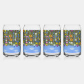 Wilde Blumen mit Gänseblümchen Dosenglas (Hinten)