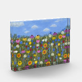 Wilde Blumen mit Gänseblümchen Fotoblock (Links)