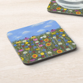 Wilde Blumen mit Gänseblümchen Getränkeuntersetzer