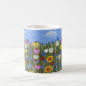 Wilde Blumen mit Gänseblümchen Klassiker Kaffeetasse (Mittel)