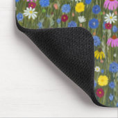 Wilde Blumen mit Gänseblümchen Mousepad (Ecke)