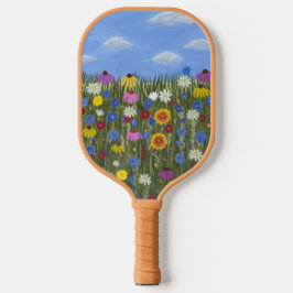 Wilde Blumen mit Gänseblümchen Pickleball Schläger