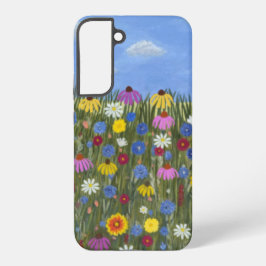 Wilde Blumen mit Gänseblümchen Samsung Galaxy Hülle