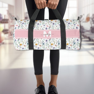 Wilde-Blumen-Monogramm Duffle Bag