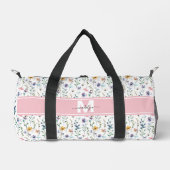 Wilde-Blumen-Monogramm Duffle Bag (Vorderseite)