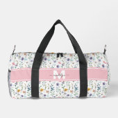 Wilde-Blumen-Monogramm Duffle Bag (Rückseite)