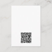 Wilde-Blumen-Monogramm-Hochzeitsdetails QR-Code-Ei Begleitkarte (Rückseite)