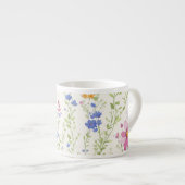 Wilde Blumen Muster Espressotasse (Vorderseite Rechts)