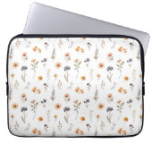Wilde-Blumen-Muster-Laptop-Hüllen Laptopschutzhülle (Vorderseite)
