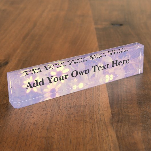 Wilde Blumen Namensplakette (Seite)