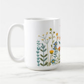 Wilde Blumen oder Ihre Kunst oder Foto & Schriftna Kaffeetasse (Links)