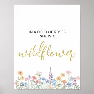Wilde-Blumen-Plakat Poster