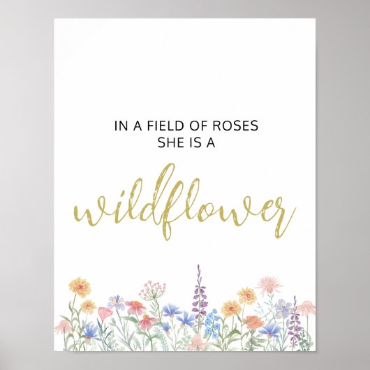 Wilde-Blumen-Plakat Poster (Vorne)