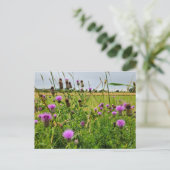 Wilde Blumen Postkarte (Stehend Vorderseite)