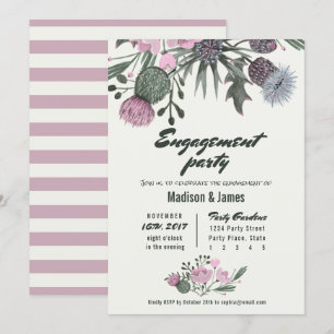 Wilde Blumen rosa Hochzeitseinladungen Einladung