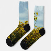 Wilde Blumen Sonnenblumen Socken (Linkes Detail)
