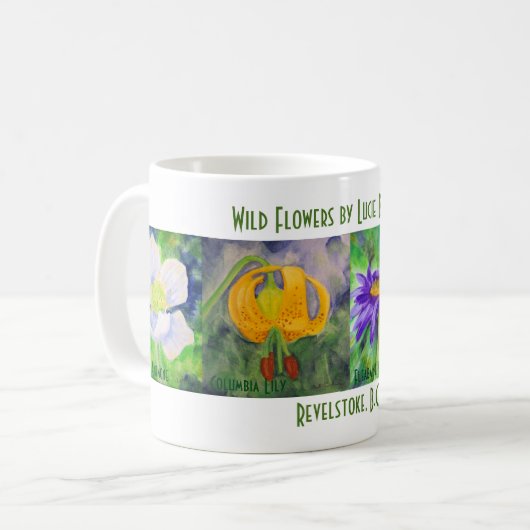 Wilde Blumen-Tasse Kaffeetasse (Vorderseite Links)