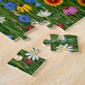 Wilde Blumen und blauer Himmel Puzzle (Seite)