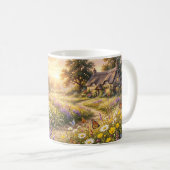 Wilde Blumen und ein süßes Cottage Kaffeetasse (VorderseiteRechts)