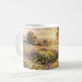 Wilde Blumen und ein süßes Cottage Kaffeetasse (Vorderseite Links)
