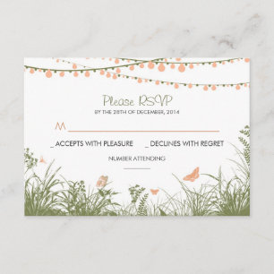 wilde Blumen und Schnurlichter, die UAWG-Karten RSVP Karte