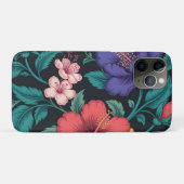 Wilde-Blumen-Wiederholungsmuster Case-Mate iPhone Hülle (Rückseite (Horizontal))