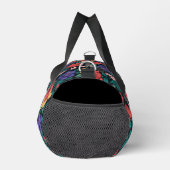 Wilde-Blumen-Wiederholungsmuster Duffle Bag (Rechts)