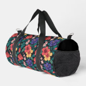 Wilde-Blumen-Wiederholungsmuster Duffle Bag (Rechte Ecke)