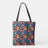 Wilde-Blumen-Wiederholungsmuster Tasche (Rückseite)
