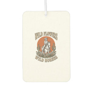 Wilde Blumen Wilde Pferde Western Cowgirl-Shirt De Autolufterfrischer