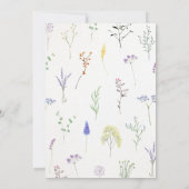 Wilde Blumen zum Geburtstag Einladung (Rückseite)