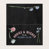 Wilde Blumenkarten Visitenkarten (Außenseite Aufgefaltet)