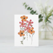 Wilde Blumenstrauß-Postkarte Postkarte (Stehend Vorderseite)