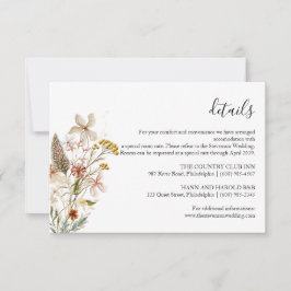 Wilde Blüte Blumenzehen Details Karte