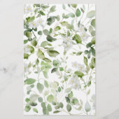 Wilde Blüten Baby Dusche Vorhersagen Spiel (Rückseite)