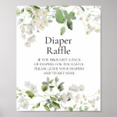 Wilde Blüten Blüten Baby Diaper Raffle Schild (Vorne)