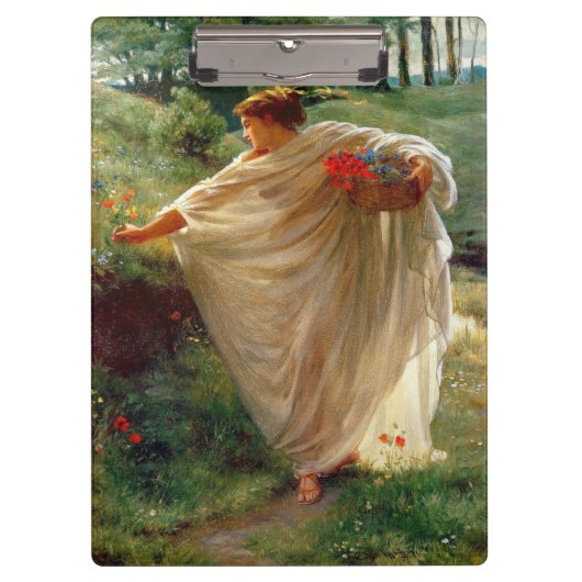 Wilde Blüten (von Edward Poynter) Klemmbrett (Vorderseite)