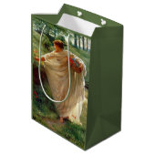 Wilde Blüten (von Edward Poynter) Mittlere Geschenktüte (Rückseite Schrägansicht)