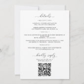 Wilde Blütenblüte in einem QR-Code Einladung (Rückseite)