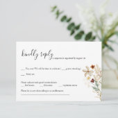 Wilde Blütenblüte - RSVP-Karte Einladung (Stehend Vorderseite)