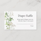 Wilde Blütenblüten Baby Duschdusche Windpreisraffi Begleitkarte (Vorderseite)